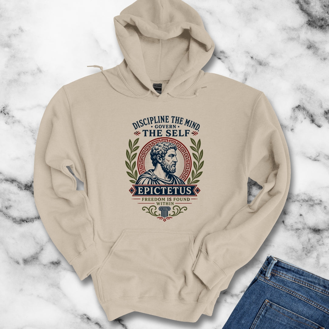 Epictetus Discipline the Mind Quote Hoodie