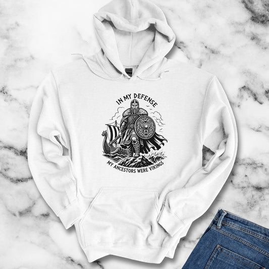 In My Defense Viking Ancestors Hoodie