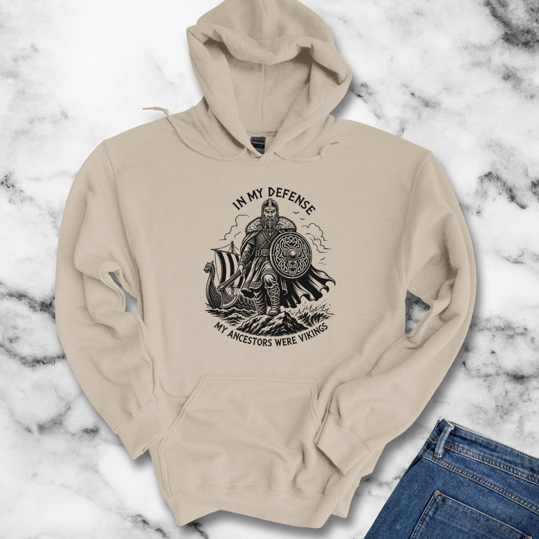 In My Defense Viking Ancestors Hoodie