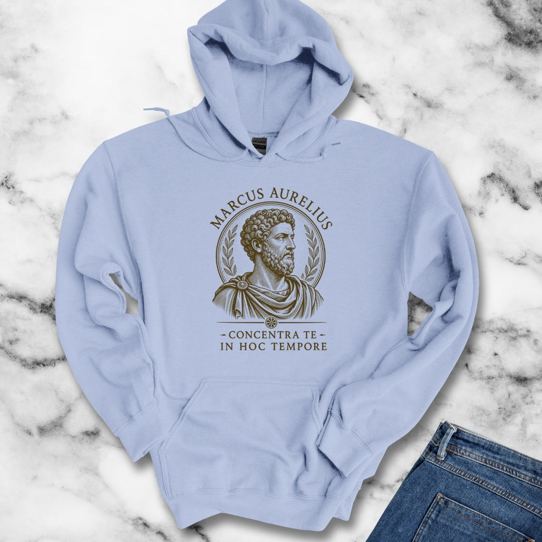 Marcus Aurelius Focus on Present Hoodie