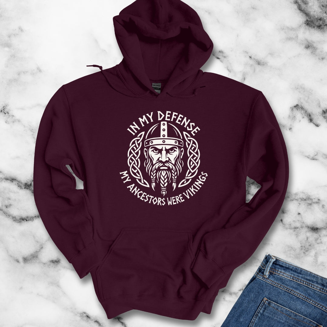 In My Defense My Ancestors Were Vikings Hoodie
