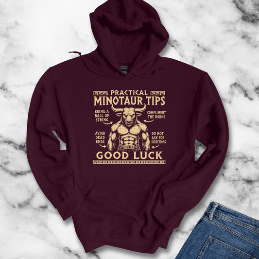 Practical Minotaur Tips Hoodie