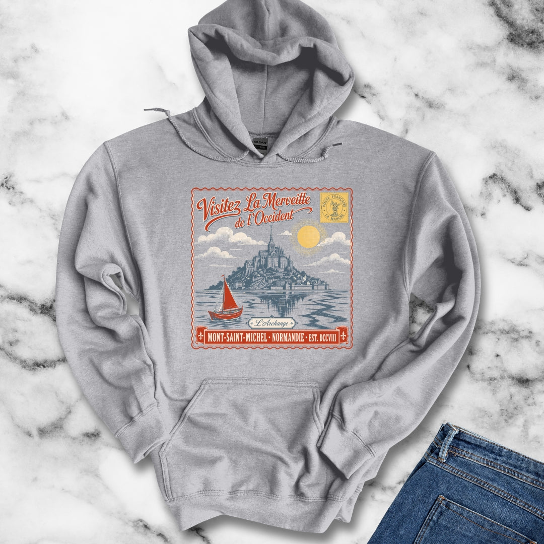 Mont Saint Michel Postcard Hoodie
