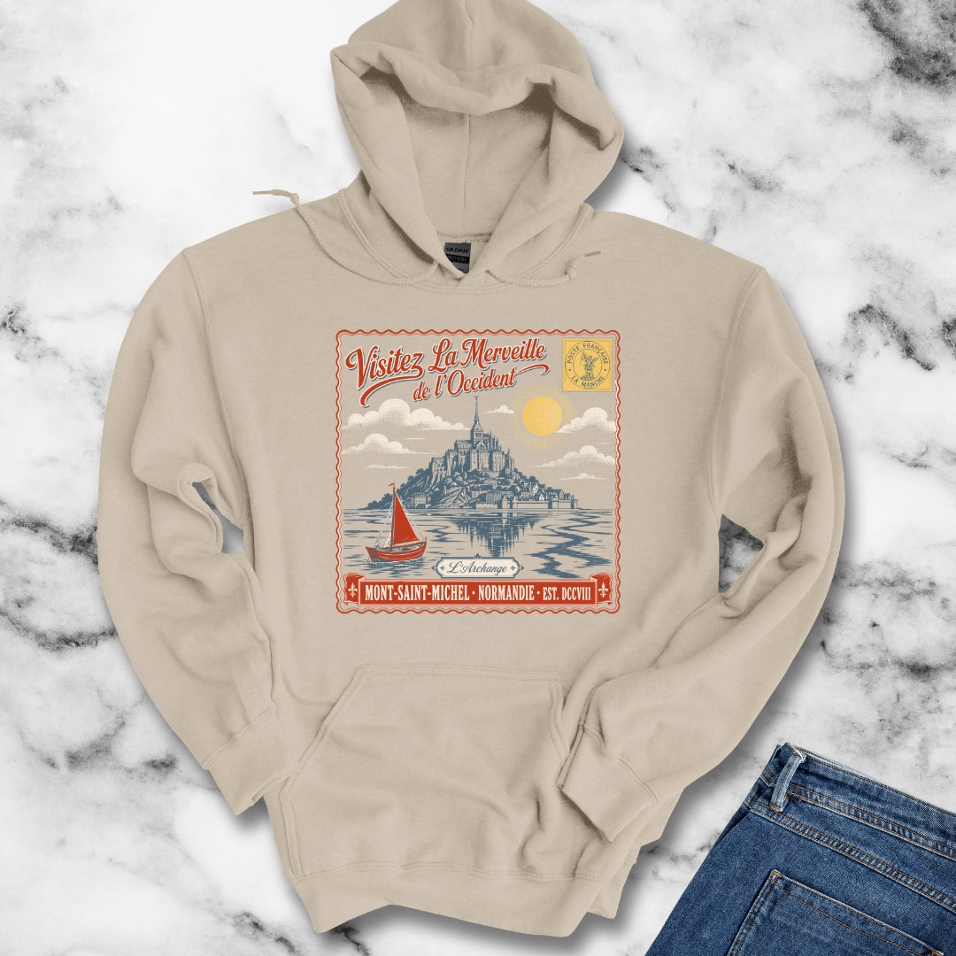 Mont Saint Michel Postcard Hoodie