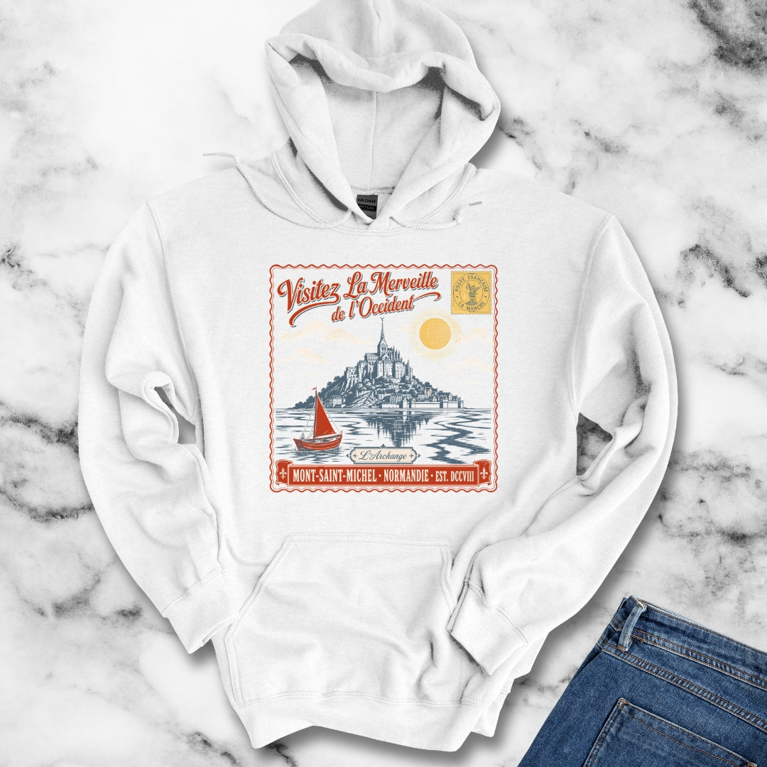 Mont Saint Michel Postcard Hoodie
