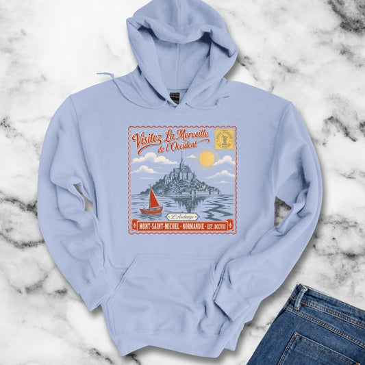 Mont Saint Michel Postcard Hoodie