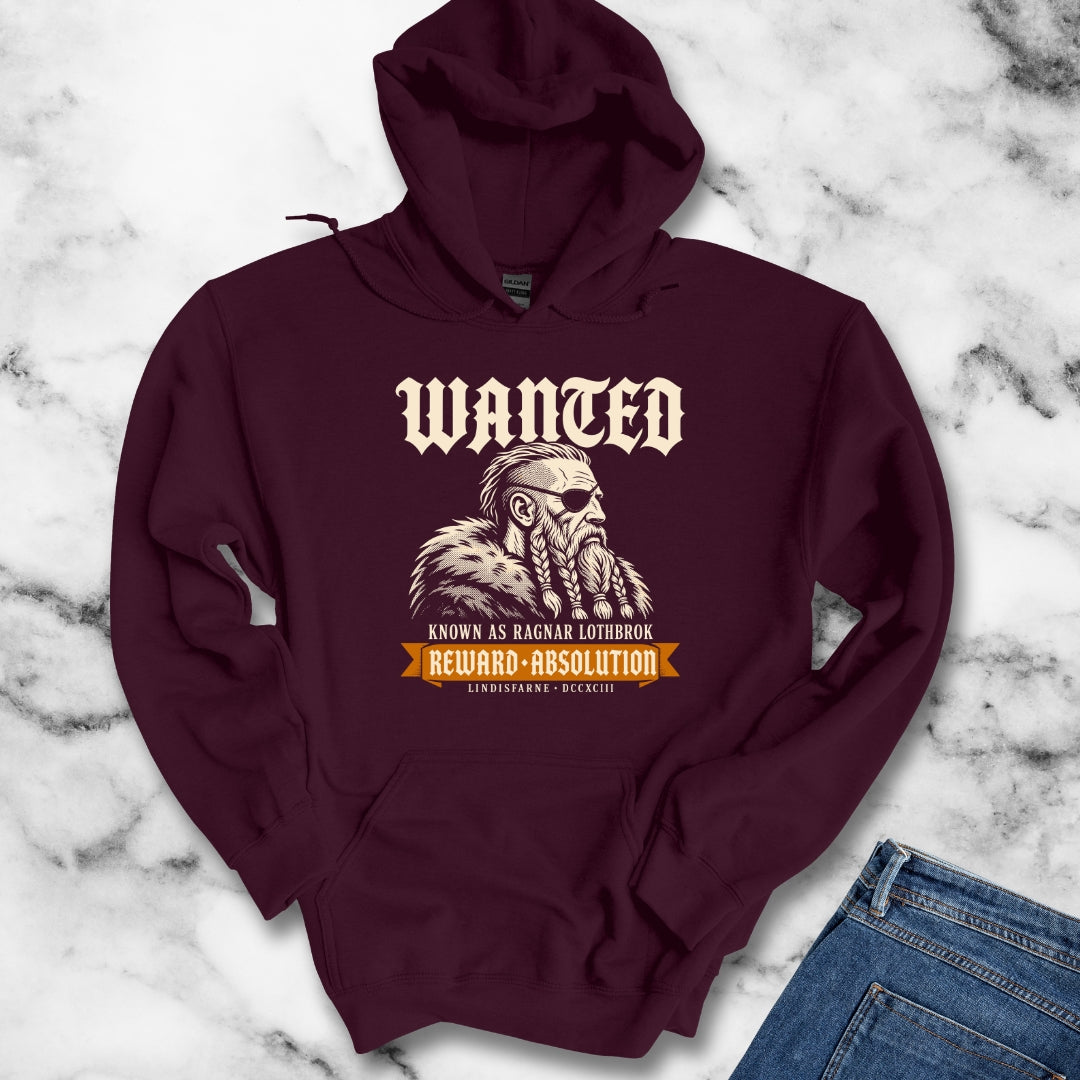 Wanted Ragnar Lothbrok Lindisfarne Hoodie