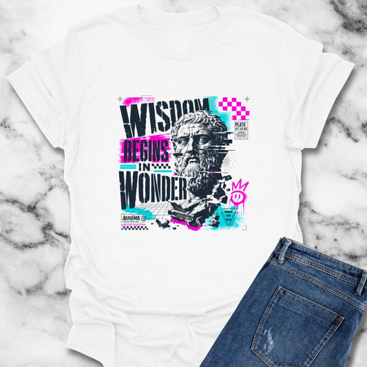 Plato Wisdom Begins in Wonder T-Shirt