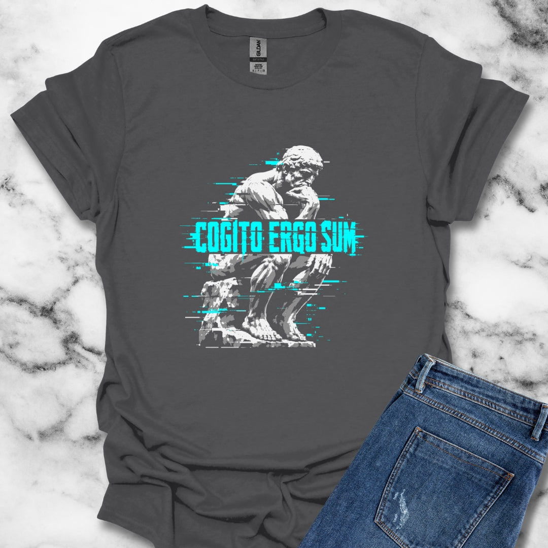 Cogito Ergo Sum Thinker Streetwear Style T-Shirt