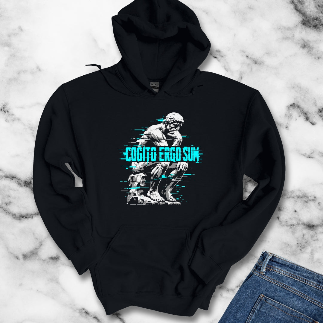 Cogito Ergo Sum Thinker Streetwear Style Hoodie
