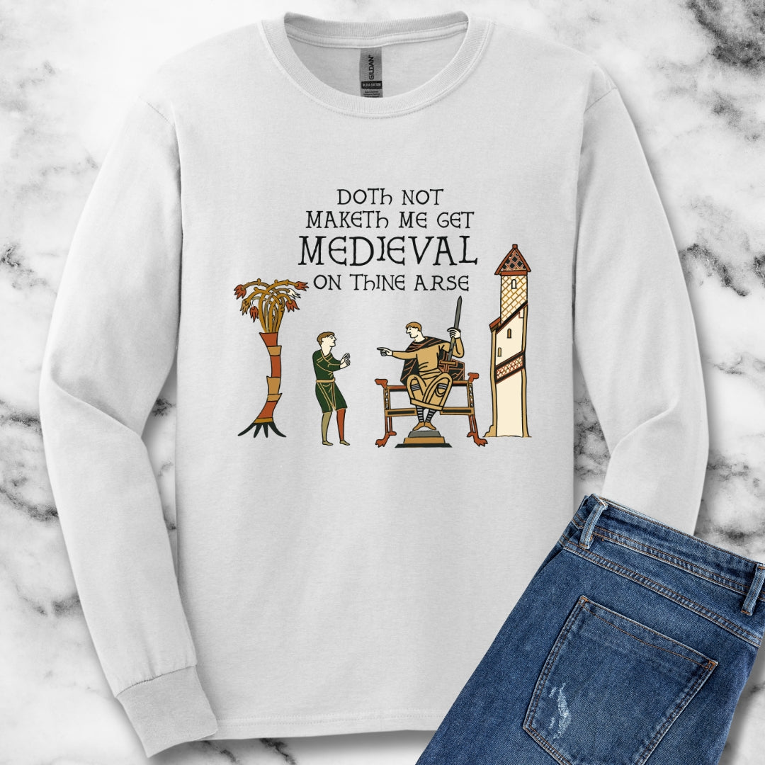 Get Medieval Bayeux Tapestry Meme Unisex Long Sleeve Tee
