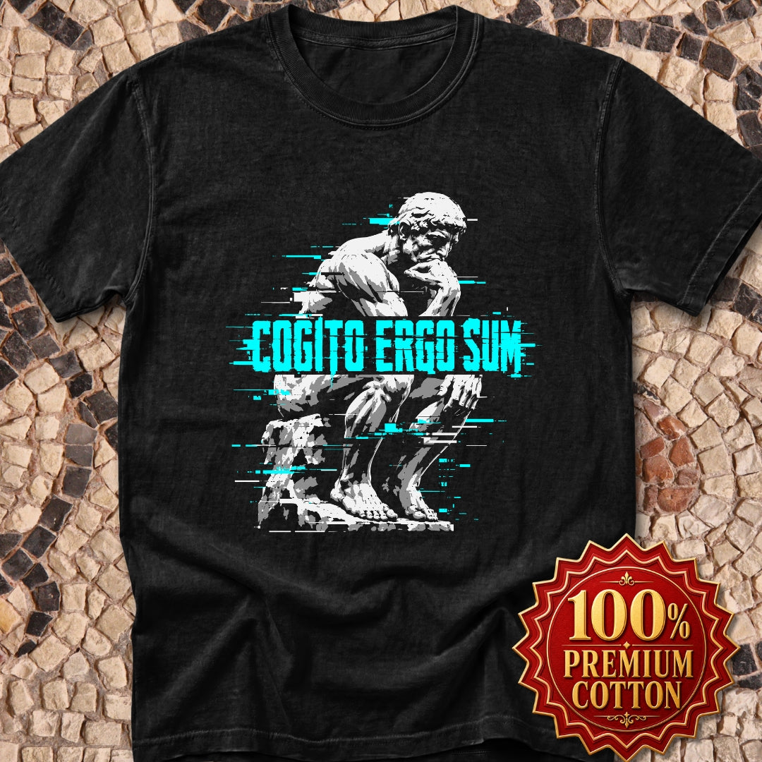 Cogito Ergo Sum Thinker Streetwear Style Premium Tee