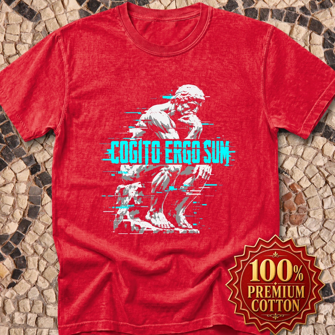 Cogito Ergo Sum Thinker Streetwear Style Premium Tee