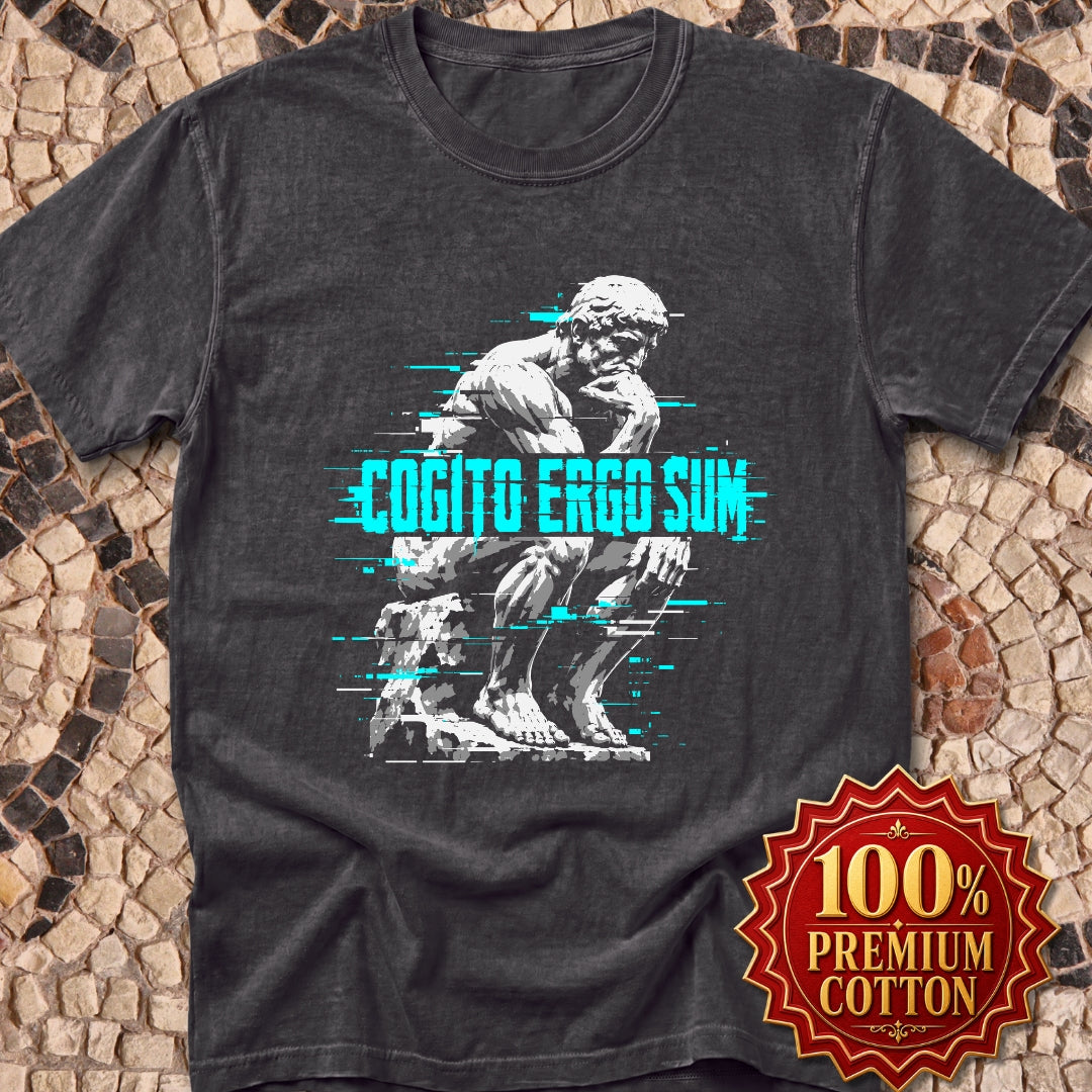 Cogito Ergo Sum Thinker Streetwear Style Premium Tee