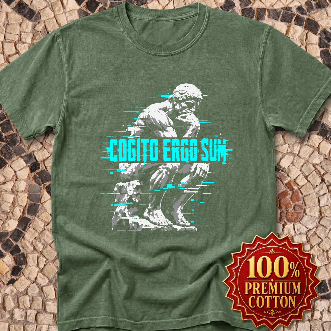 Cogito Ergo Sum Thinker Streetwear Style Premium Tee