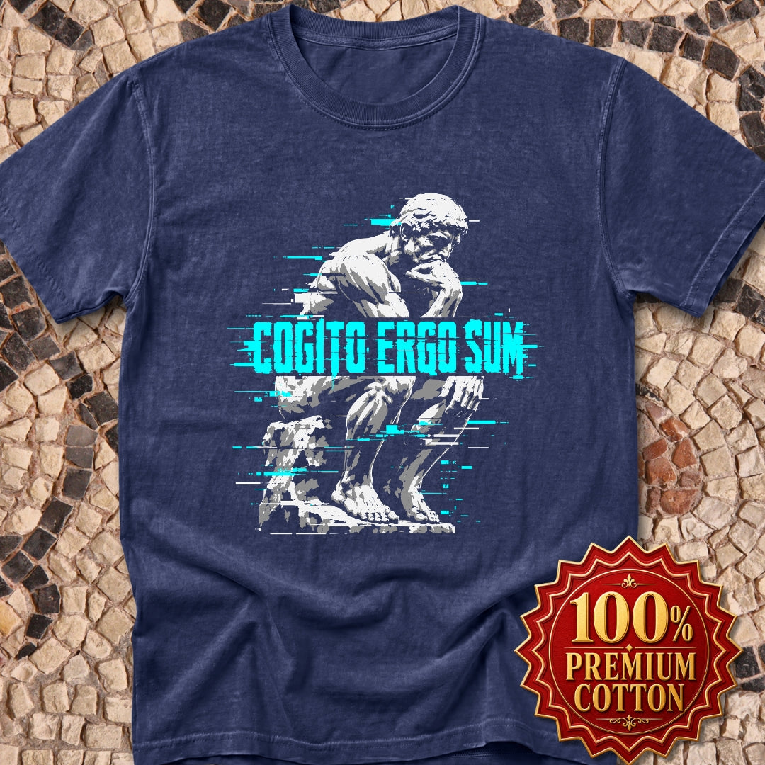 Cogito Ergo Sum Thinker Streetwear Style Premium Tee
