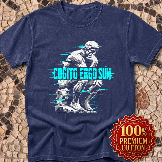 Cogito Ergo Sum Thinker Streetwear Style Premium Tee