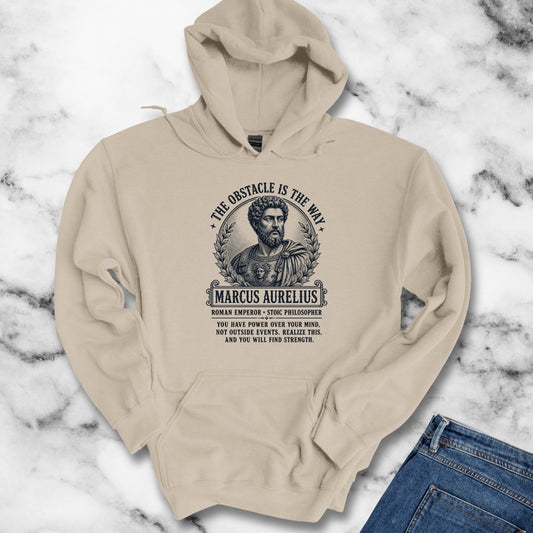 Aurelius Obstacle is the Way Light Hoodie