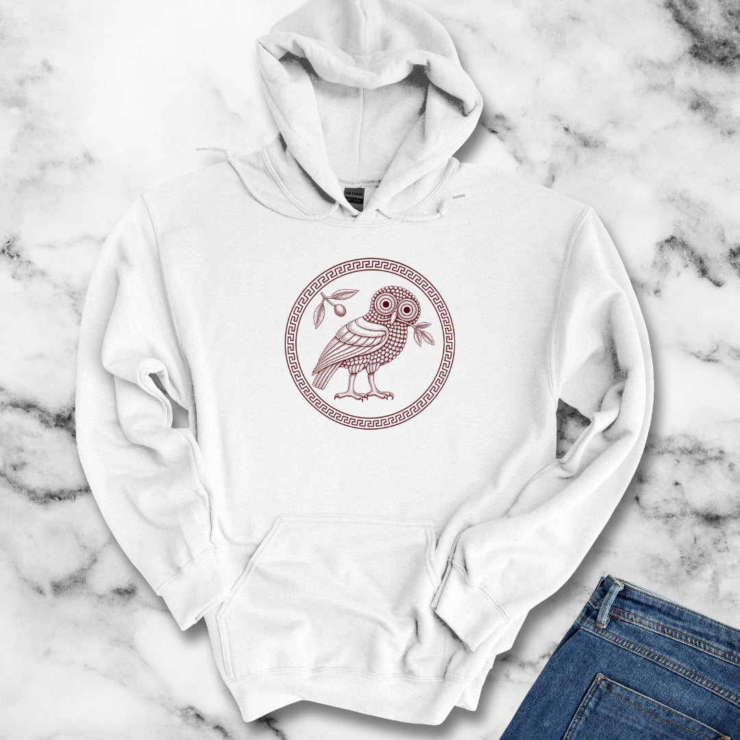 Ancient Athens Owl Wisdom Hoodie