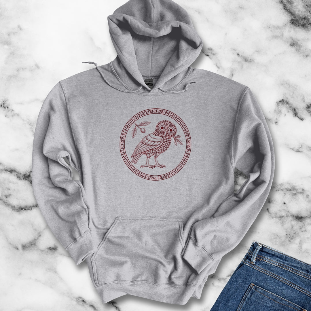 Ancient Athens Owl Wisdom Hoodie