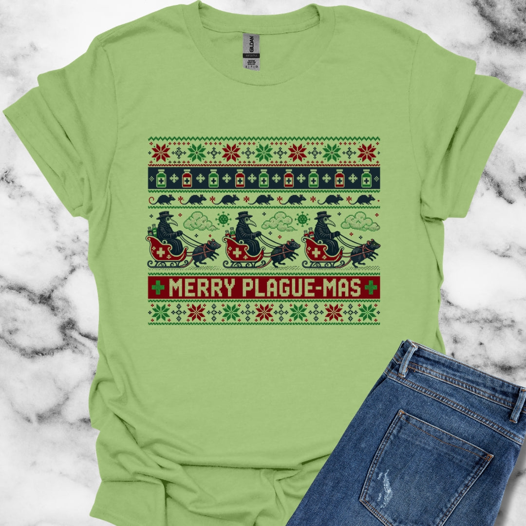 Ugly Sweater Style Merry Plaguemas T-Shirt