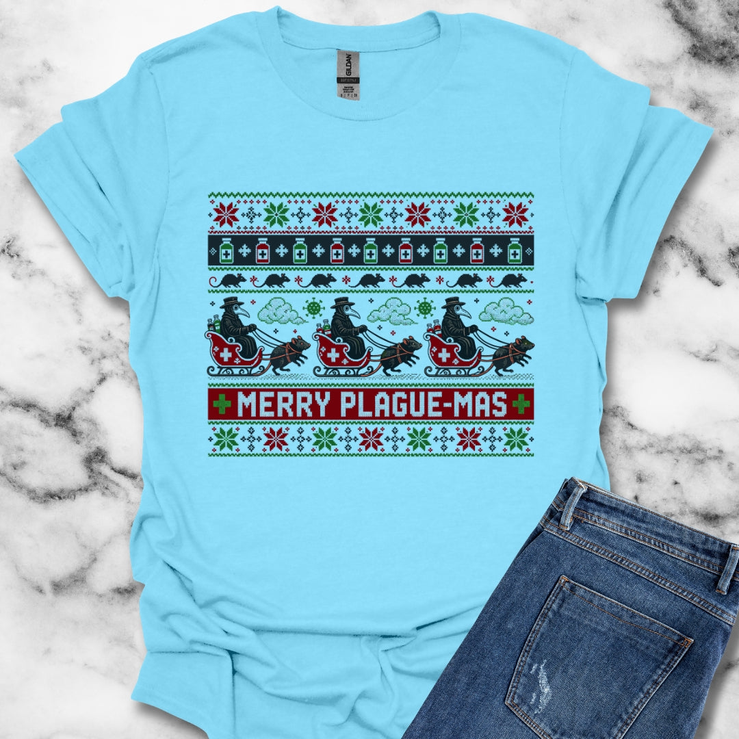 Ugly Sweater Style Merry Plaguemas T-Shirt