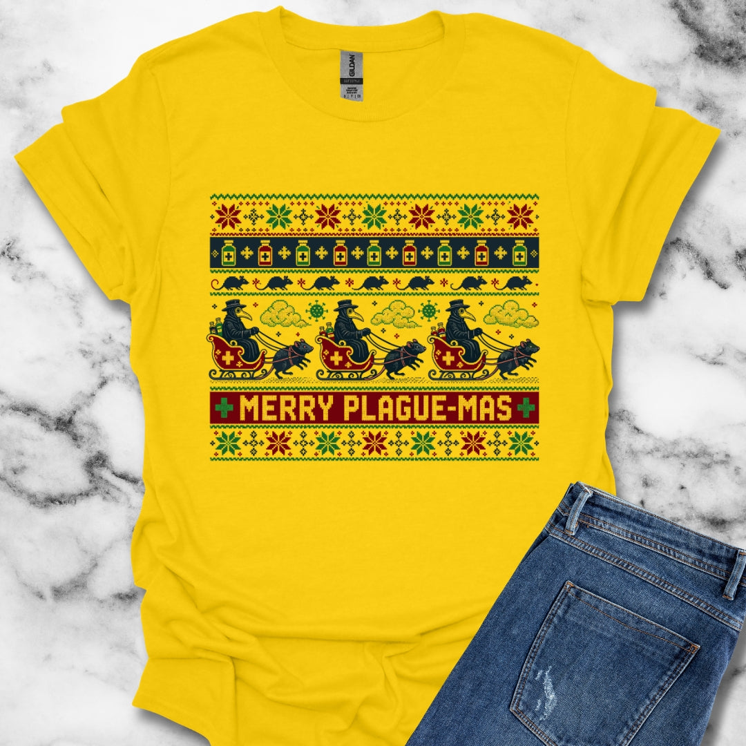 Ugly Sweater Style Merry Plaguemas T-Shirt