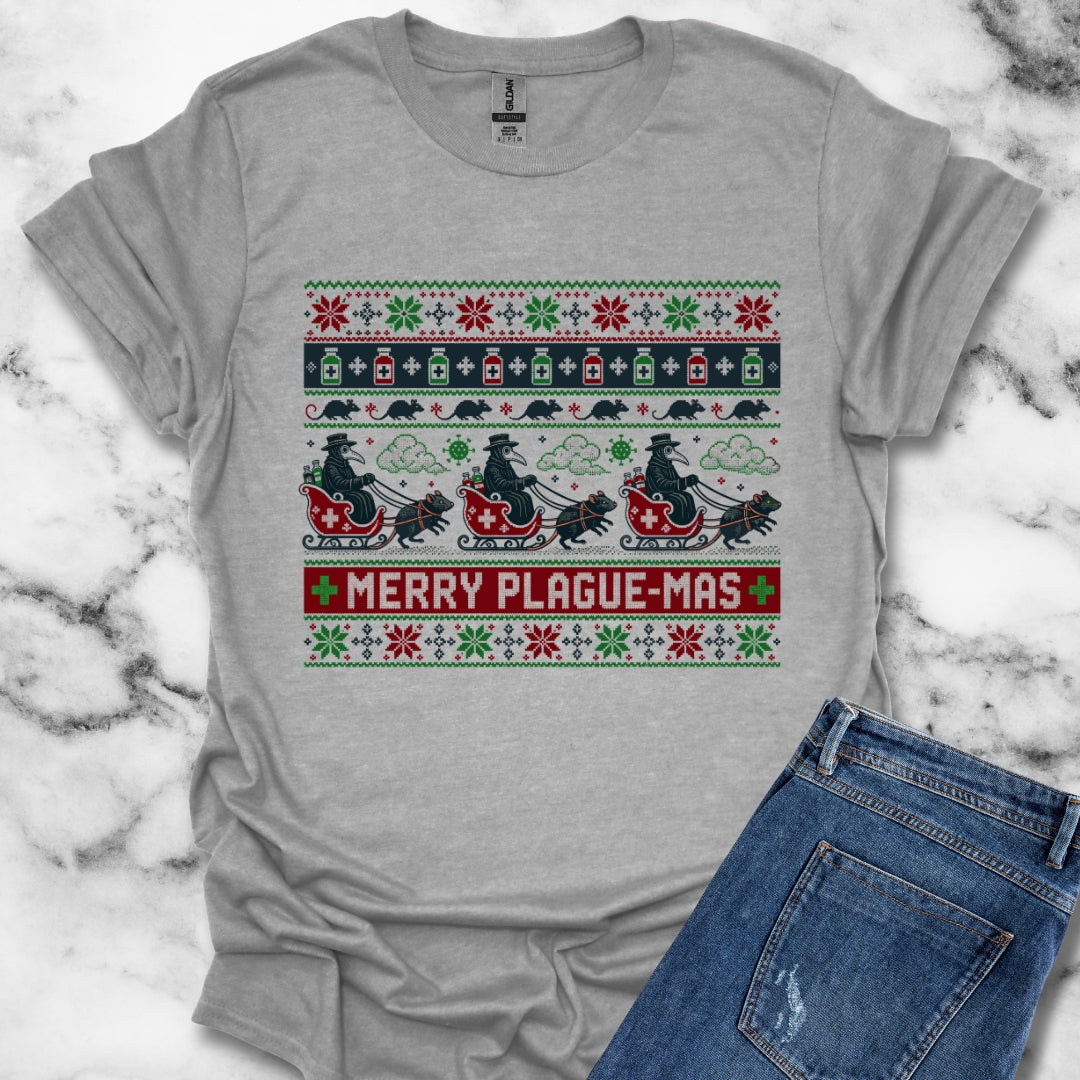 Ugly Sweater Style Merry Plaguemas T-Shirt