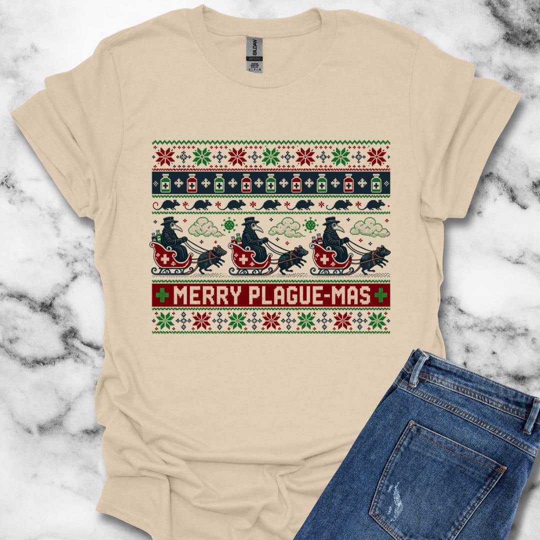 Ugly Sweater Style Merry Plaguemas T-Shirt