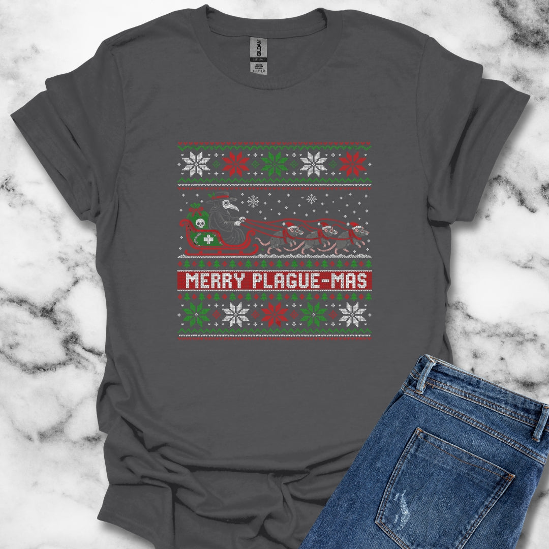 Merry Plaguemas Ugly Sweater Style T-Shirt