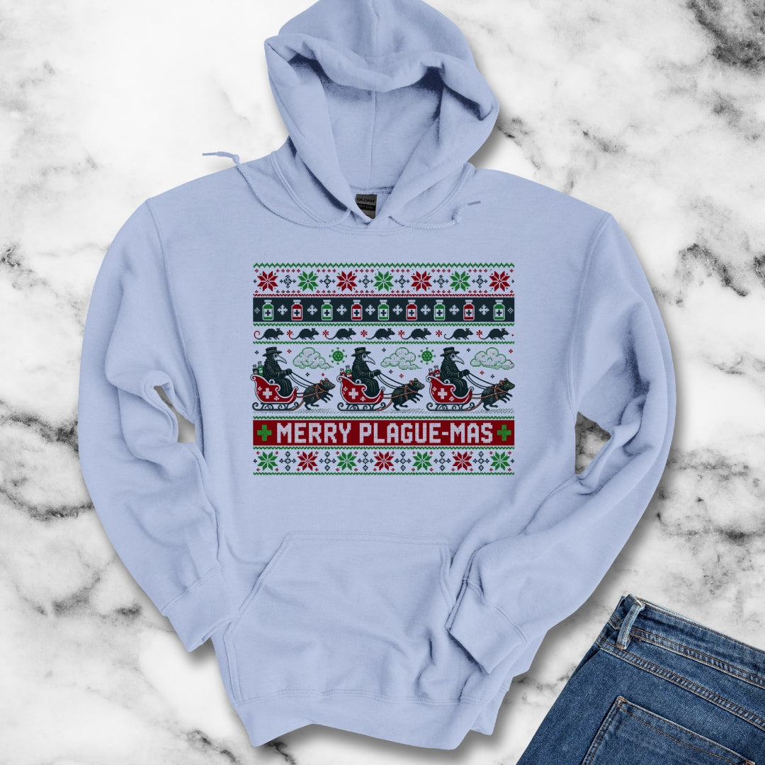 Ugly Sweater Style Merry Plaguemas Hoodie