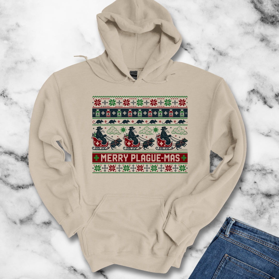 Ugly Sweater Style Merry Plaguemas Hoodie