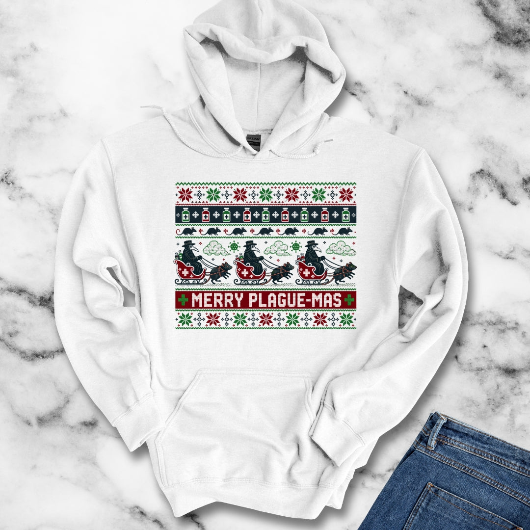 Ugly Sweater Style Merry Plaguemas Hoodie