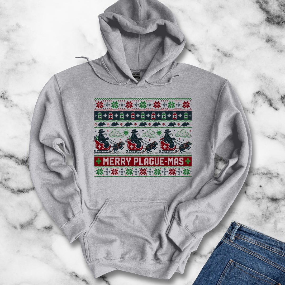 Ugly Sweater Style Merry Plaguemas Hoodie