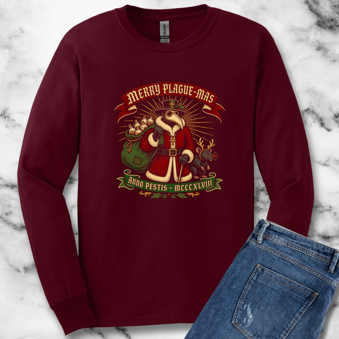 Merry Plaguemas Anno Pestis Unisex Long Sleeve Tee