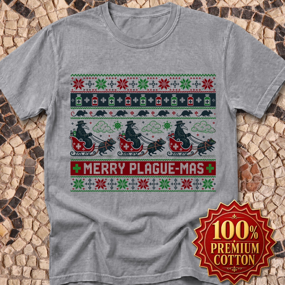 Ugly Sweater Style Merry Plaguemas Premium Tee