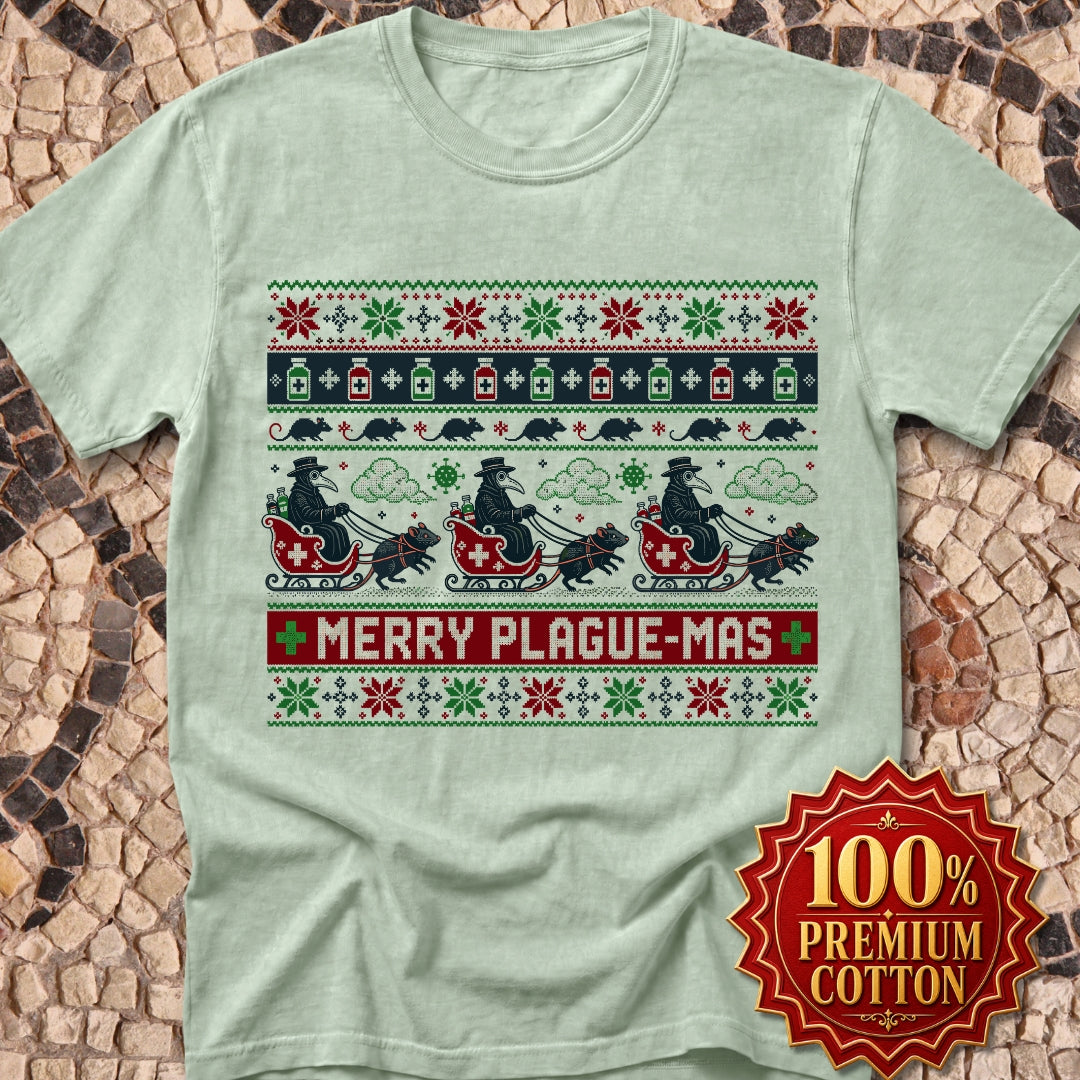 Ugly Sweater Style Merry Plaguemas Premium Tee
