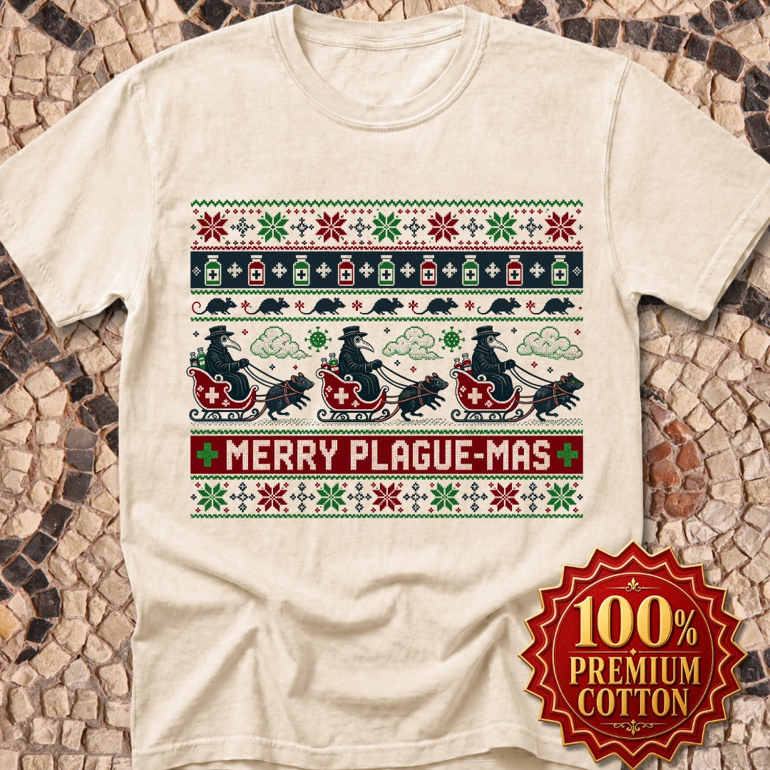 Ugly Sweater Style Merry Plaguemas Premium Tee