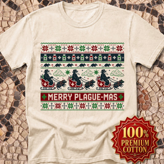 Ugly Sweater Style Merry Plaguemas Premium Tee