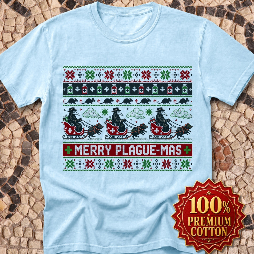 Ugly Sweater Style Merry Plaguemas Premium Tee