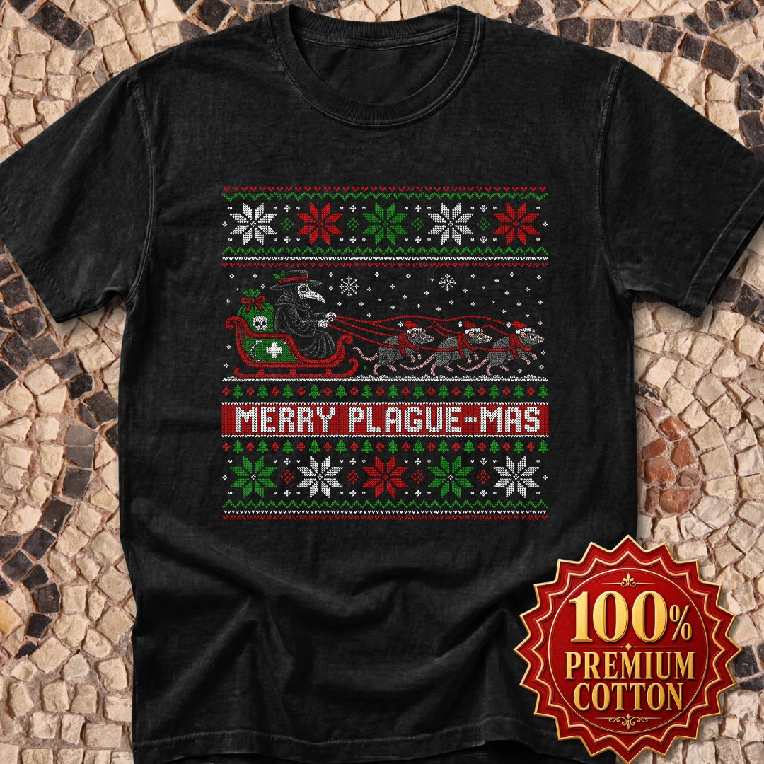 Merry Plaguemas Ugly Sweater Style Premium Tee