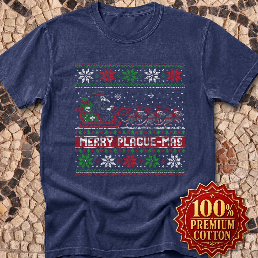 Merry Plaguemas Ugly Sweater Style Premium Tee