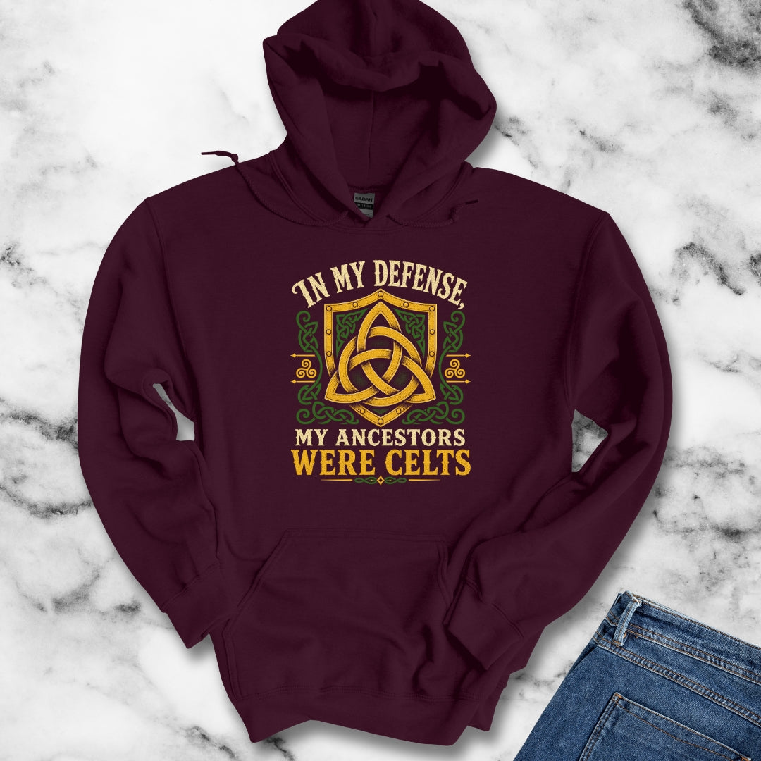 In My Defense My Ancestors Were Celts Shield Hoodie
