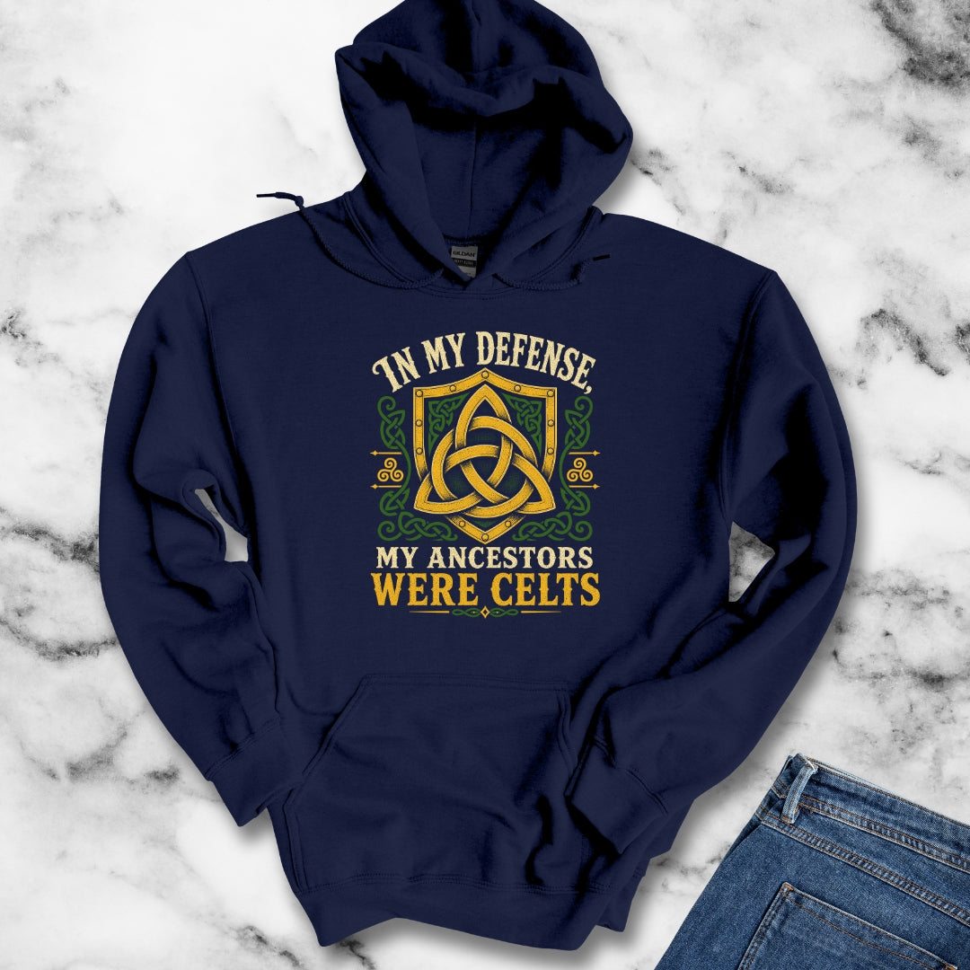 In My Defense My Ancestors Were Celts Shield Hoodie