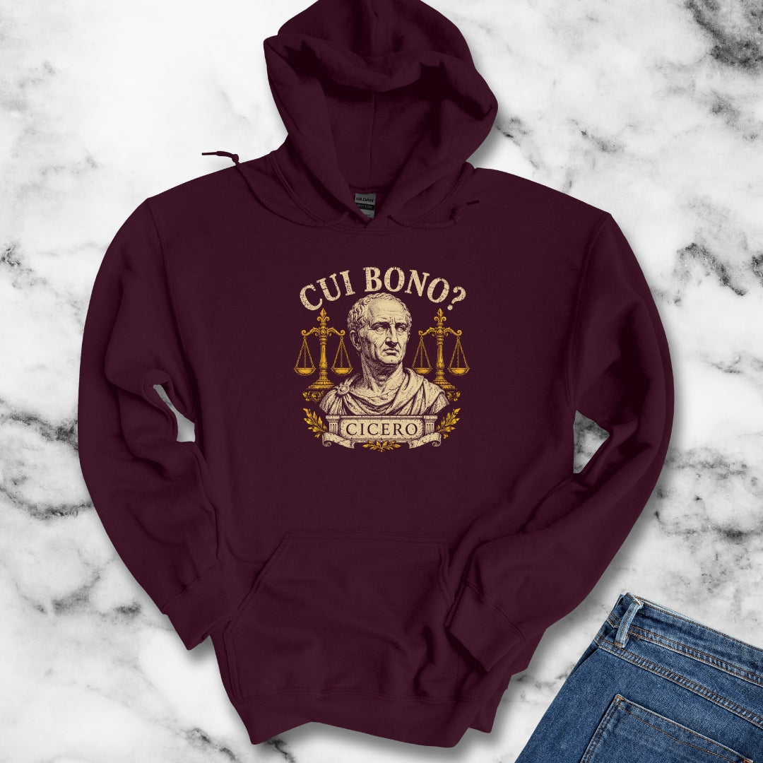 Cicero Cui Bono Who Benefits Hoodie
