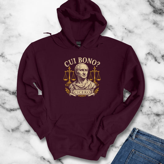 Cicero Cui Bono Who Benefits Hoodie