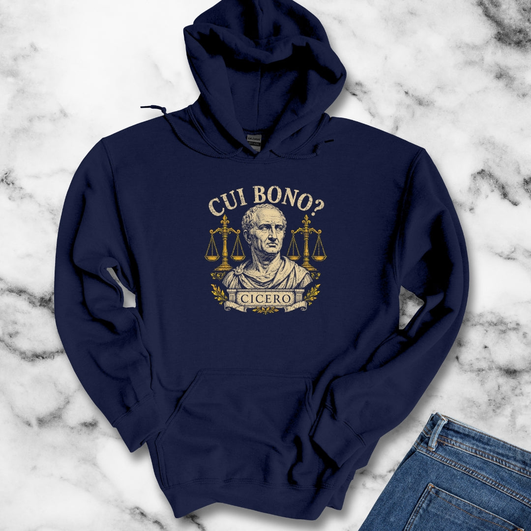 Cicero Cui Bono Who Benefits Hoodie