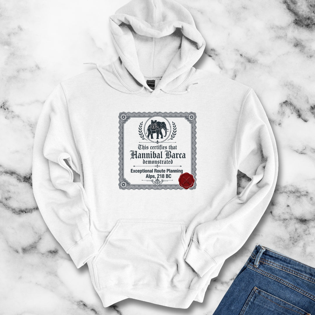 Hannibal Barca Certificate for Route Planning Hoodie