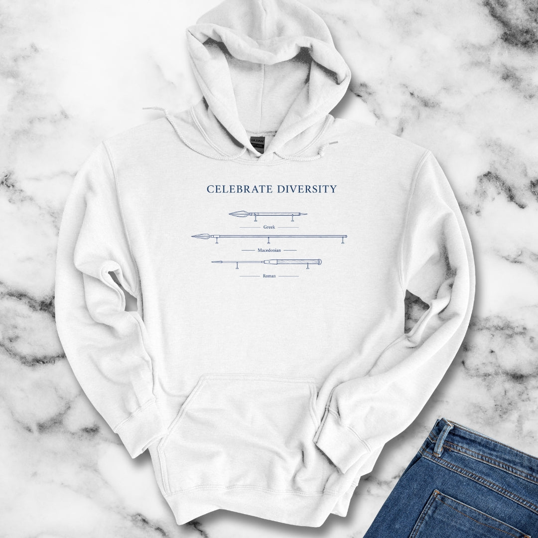 Celebrate Diversity Roman Greek Macedonian Spears Hoodie
