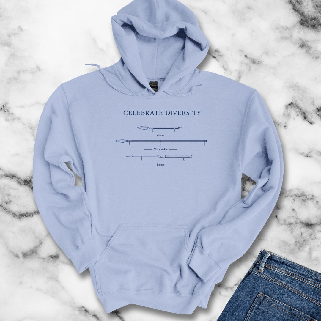 Celebrate Diversity Roman Greek Macedonian Spears Hoodie